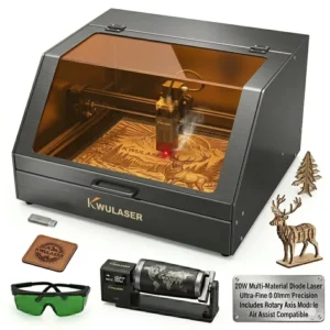 Mini Laser Engraver Desktop Laser Etcher Compact CNC Laser Engraving Wood Cutting Machine for Woodworking Craft