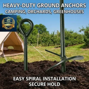Modern Durable Powder Coated Manual Earth Auger Anchor with Customizable Length for Greenhouse and Garden Use