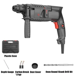 NSCD Corded Electric Hammer Drill 710W AC 220V Portable & Variable Speed for Concrete Drilling DIY & Construction