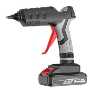 NSCD Industrial Grade Electric Hot Melt Glue Gun with Battery Powered Solid Copper Nozzle and Free Glue Sticks Power Tool Kit