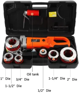 New Electric Pipe Threader 6 Blade Portable Pipe Threader Multifunctional Electric Pipe Threader