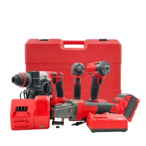 OEM Customizable M18 Red Electric Drill Set Patented 220N.m Torque Screwdriver Powerful Cordless Battery Power
