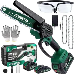 Oem Lithium Battery Powered Diy Cordless Mini Chainsaw 8 Inch With Brushless Motor Saw Chain For Tree Pruning Trimming