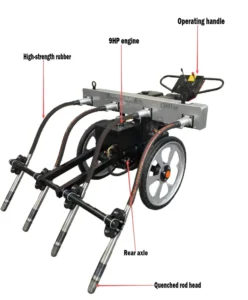 Petrol Engine Backpack Concrete Vibrating Rod 30cm Depth Hydraulic Automatic Control