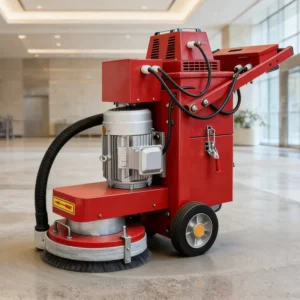 Plug and play Gear Motor Floor Grinder Polisher Attached Vacuum Low Maintenance Handheld Concrete Machine Dust Free Operation