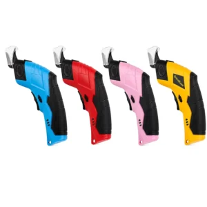 Portable Cordless Brushless Electric Scissors 20mm Max Cutting Capacity Stainless Steel Blades Ambidextrous Leather