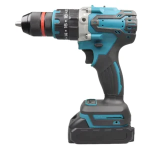 Portable Cordless Brushless Li ion Battery Power Set Hand Tools Motor Impact Electric Drill Machine with 20 Gears and 3 Models