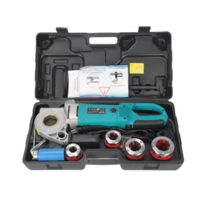 Portable Electric Threading Machine Power Lock Button & Anti Slip Handle 1/2″ to 2″ Pipe Threading Tool