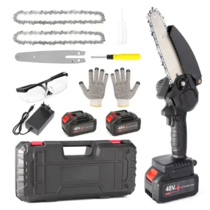 Portable Industrial & DIY Grade Garden Tools Rechargeable Battery Power Chain Saw 21v Cordless Electric 6 Inch for Garden Work