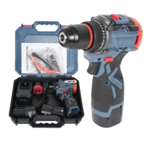 Portable LED Equipped Power Drills with 18V Rechargeable Lithium Battery Brushless Cordless Drill for Home Use and Construction