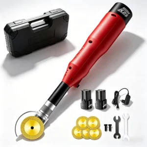 Portable Li-Ion Cordless 12V Micro Angle Grinder with 2 Removable Lithium Batteries