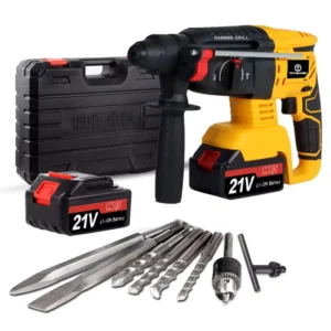 Portable Multi Purpose Rotary Drill Cordless Hammer Drill Rechargeable 21V Brushless Electric Hammer Drill