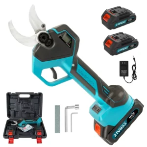Portable Professional Industrial Cordless Electric Pruning Shears Rubber Rechargeable Lithium-ion Battery Tree Branch Pruner