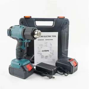 Portable Wireless Industrial Hot Air Gun Temperature Adjustable Brushless Feature 1000W Lithium Battery Rechargeable for Foreign