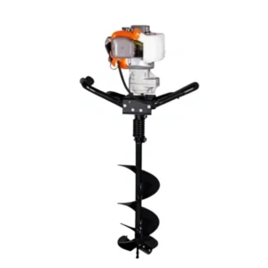 Post Hole Digger Gas Powered Earth Auger Post Fence Hole Digger for Farmland Garden Plant Orange+Black