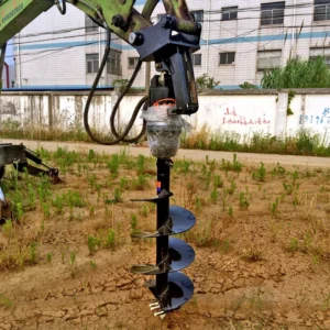 Power Earth Augers Mounted to Telescopic Handler Skid Steer Loader Excavator Crane Backhoe Loader Tractor