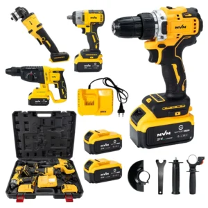 Power Tool Kit Drilling Machines Battery Cordless Hammer Impact Drill Electric Wrench Brushless Drill Tools Combo