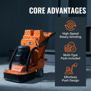 Professional 720MM Variable Frequency Speed Control Floor Grinder 220V Single Phase Concrete Surface Grinding Machine