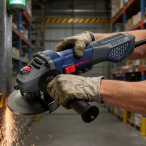Professional Brushless Electric Angle Grinder with Slide Switch for Efficient Metalworking and Surface Preparation Tasks