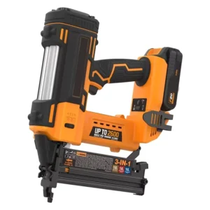 Professional DIY 30° Framing Nail Gun 2″-3.5″ Capacity Battery Powered Steel Air Stapler Pin Nailer for Construction Roofing