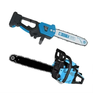 Professional Electric Gasoline Chain Saw 12 inch Portable One Hand Handheld Rechargeable Battery Power Chainsaw
