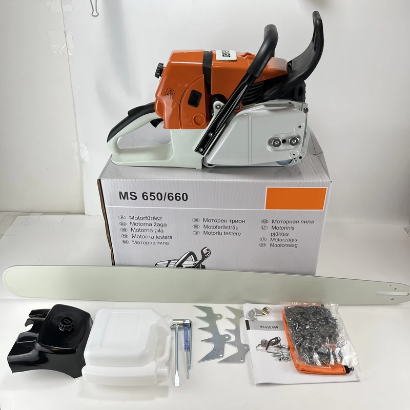 Industrial Cutting Tools Built for Metal, Concrete, and Wood 3 Professional Grade MS660 Chainsaw 91.6cc Petrol Saw for Heavy Tree Cutting Jobs