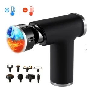 Professional Heat and Cold Compress Massage Gun Mini Portable Deep Tissue Muscle Massager Fascia Gun With 9 Gear