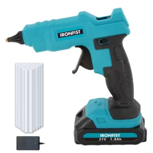 Professional Mini Hot Melt Glue Gun with Removable Anti Hot Cover DIY Grade Battery Power Source