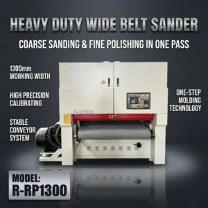 RP1300 Heavy Duty Wide Belt Sander 1300mm Woodworking Sanding Machine for Furniture Door