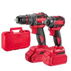 RS-8671 20V Cordless Drill & Impact Wrench 2PCS Combo Kit Lithium-ion 4.0Ah OEM Custom Bulk Power Tools Supplier
