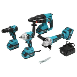 Rechargeable Lithium Battery Powered Electric Hand Drill Angle Grinder Wrench Hammer Circular Saw Tool Set
