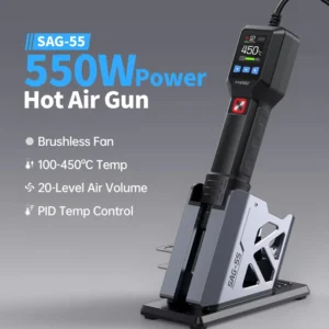 SAG 55 Standard High Temperature Hot Air Gun 550W Handheld Portable Small Welding Table