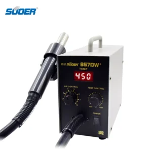 SUOER 600W Digital Heat Gun Station with Fast Blower Temperature Adjustable Hot Air Gun for BGA Rework
