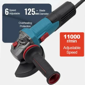 Small High performance 125mm Brushed Plug In Electric Angle Grinder 750W Speed Adjustment Corded Industrial Angle Grinder
