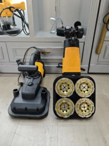 Super Promotions 11kg 50hz 60hz 105mm Four wheel Handheld Concrete Floor Wall Grinder Machine