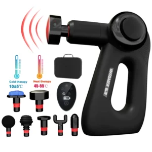 Supplier Custom Logo 39W Gym Sports Heated and Cold Triangle Head Muscle Gun for Athlete
