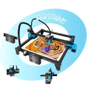 TTS 55 Portable Mini CO2 Galvo CNC Laser Printer Marking Engraving Machine for Wood Metal Paper Supports LAS Graphic Format