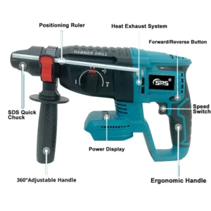 Three in one Power Tools 26mm Brushless Lithium Battery Electric Hammer Drill