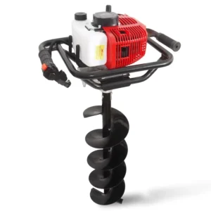 Two Stroke Steel 52cc Industrial Gasoline Ground Auger Piling Machine for Greenhouse Hole Drilling