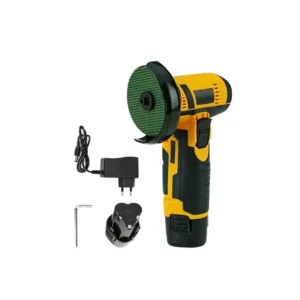 Ultra Slim Angle Grinder with Low Profile Gear Head for Tight Spaces and Overhead Metal Grinding with Dust Extraction Capability