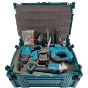 Upgraded Three in One Multi Function Brushless Impact Hammer Drill Set Lithium Battery Electric Wrench Power Tool Kit