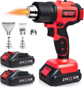 Variable Temp 21V Max Cordless Heat Gun Lithium Ion Battery Rechargeable Mini Portable Hot Air Gun Kit