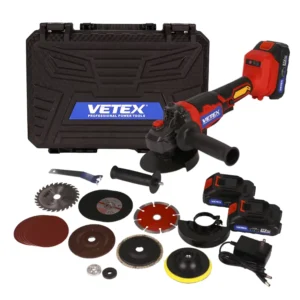 Vetex Professional Industrial DIY Household Tools AG D 3001BL 21V Brushless Trigger Switch Angle Grinder with Grinding Disc