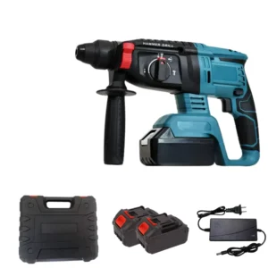 WDP02 20V Industrial Grade Brushless Rechargeable Electric Hammer Drill 2400W 3600 BPM Heavy Duty Handle Portable