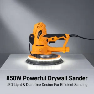 WELLOO Drywall Sanders 850W Handheld Variable Speed LED Light Dust Free Polishing Industrial Use Wall Grinding Machine