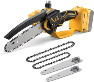 Wood Cutting 2 in 1 8/6 Inch Cordless Mini Chainsaw Brushless 750W Compatible with 20V MAX Battery