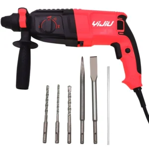 YIJIU 220V 26mm 3 in 1 Function SDS Max Rotary Hammer Drill Machine Heavy Duty Concrete Impact Drill DIY 800W Variable Speed